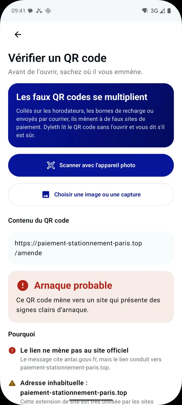 Vidéo DYLETH : Vérifier un QR code
